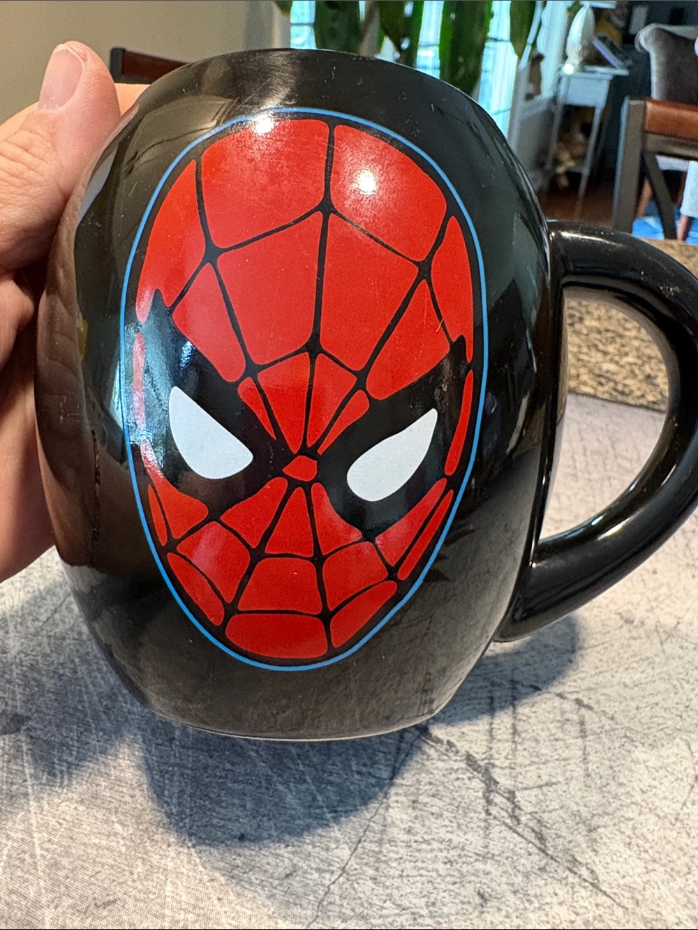 Marvel Black Mug with Red Spider-Man Face collector